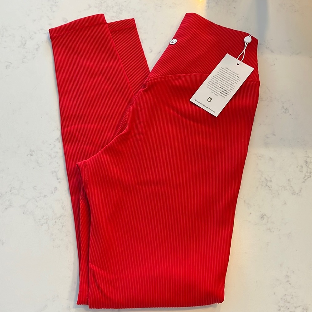 Buffbunny ribbed red leggings